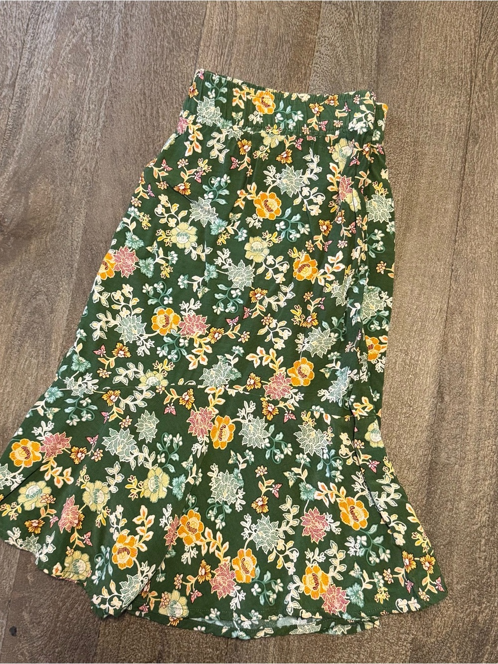 Loft Petites Women’s Mini Skirt Green Pink Yellow Size Medium Petite